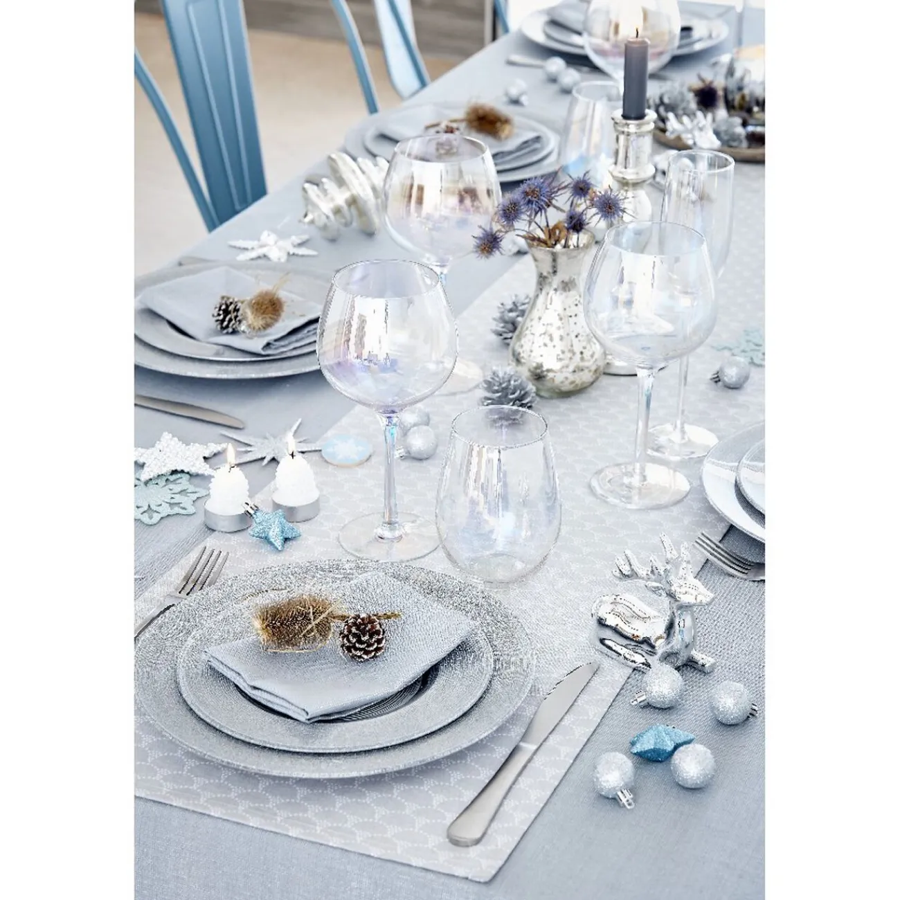 Gifi Assiette à dessert argenté