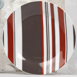 Gifi Assiette à dessert avec rayures