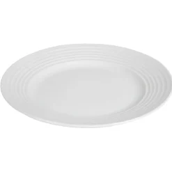 Gifi Assiette à dessert blanche bordure à rainures