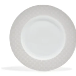 Gifi Assiette à dessert blanche bordure brillante