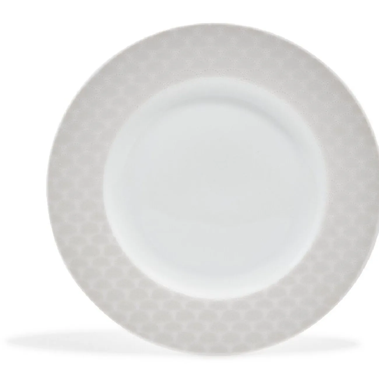 Gifi Assiette à dessert blanche bordure brillante