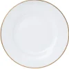 Gifi Assiette à dessert blanche contour doré