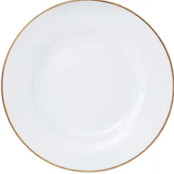 Gifi Assiette à dessert blanche contour doré