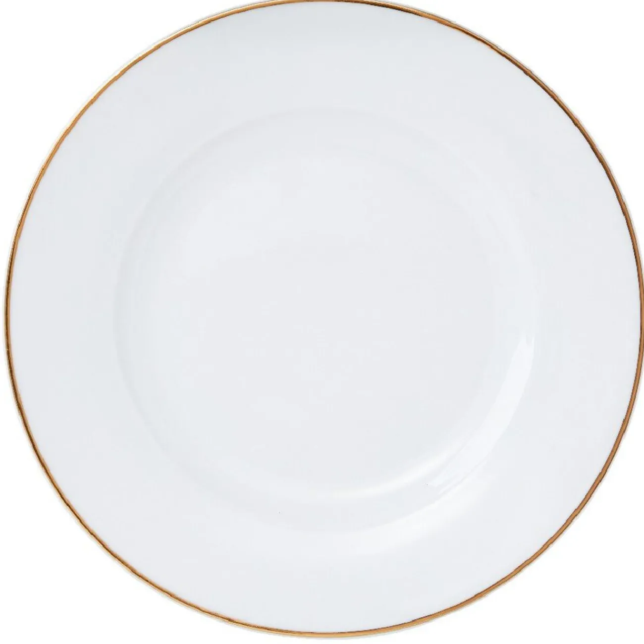 Gifi Assiette à dessert blanche contour doré