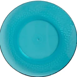 Gifi Assiette à dessert bleue martelé x4