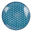 Gifi Assiette à dessert bleue motif grillagé blanc Urban