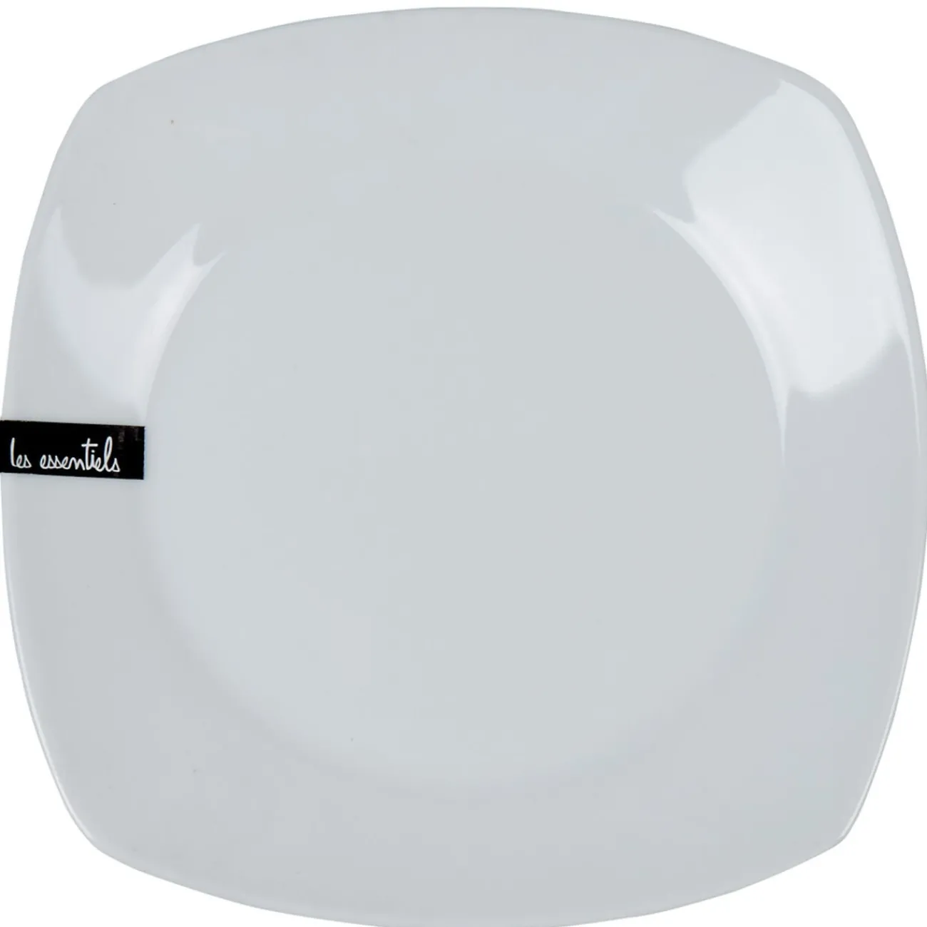 Gifi Assiette à dessert carrée blanche Les essentiels