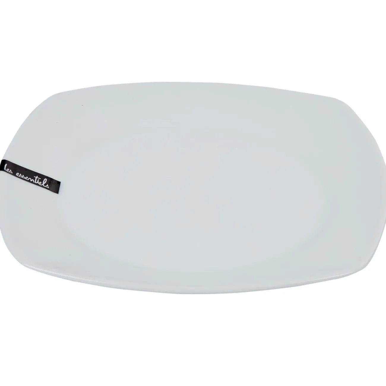 Gifi Assiette à dessert carrée blanche Les essentiels