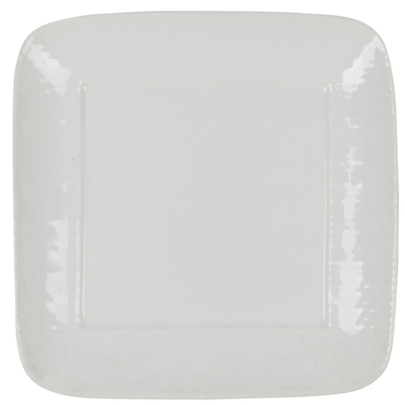 Gifi Assiette à dessert carrée blanche