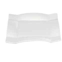 Gifi Assiette à dessert carrée porcelaine uni blanc