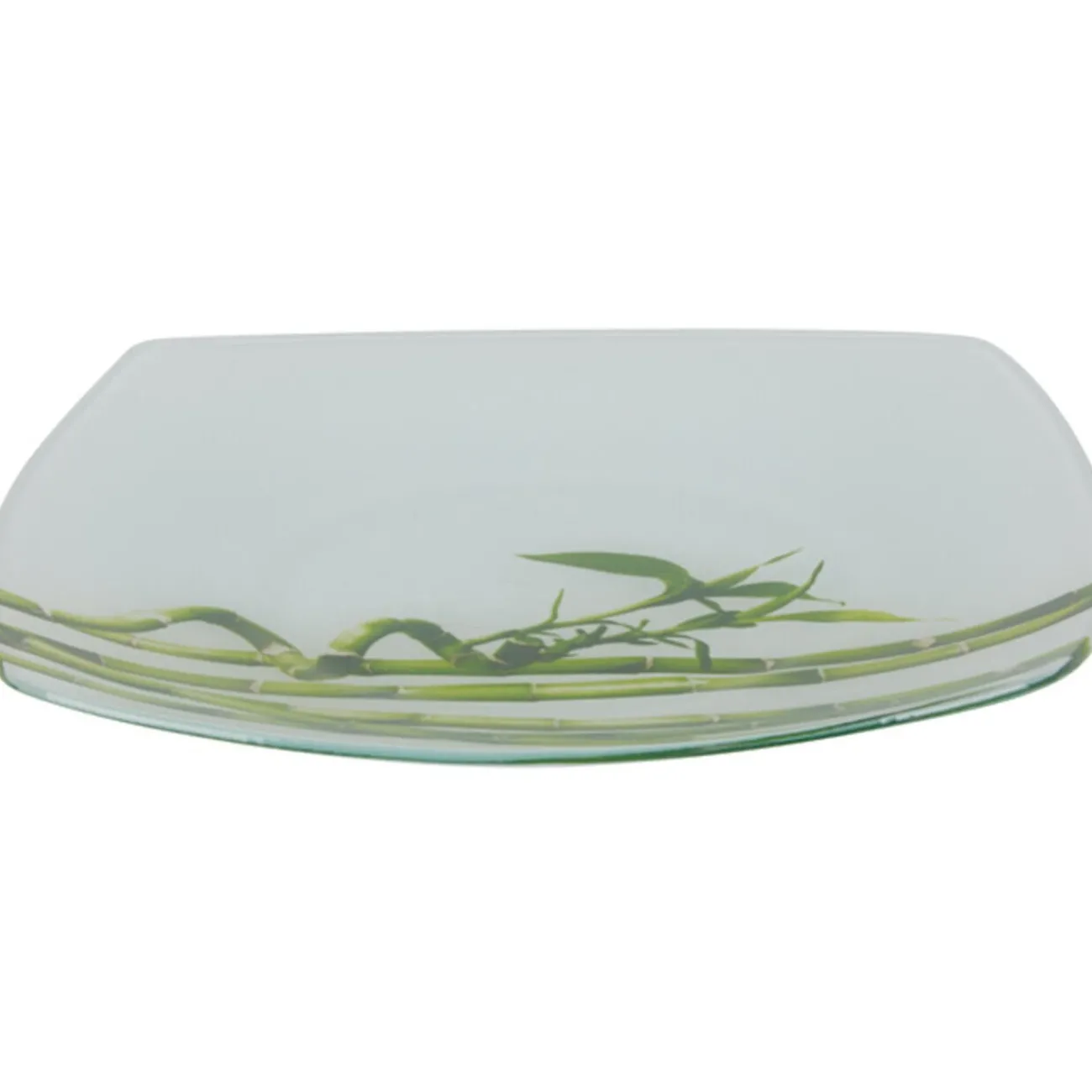 Gifi Assiette à dessert design bambou