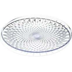 Gifi Assiette à dessert en plastique transparent effet martelé