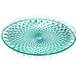 Gifi Assiette à dessert en plastique bleu effet martelé