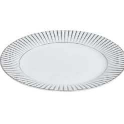 Gifi Assiette à dessert en porcelaine motif argenté