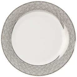 Gifi Assiette à dessert en porcelaine motif argenté