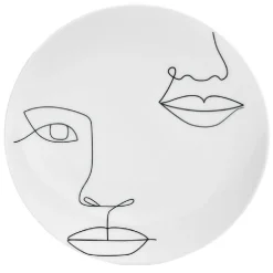 Gifi Assiette à dessert en porcelaine blanche