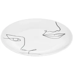 Gifi Assiette à dessert en porcelaine blanche