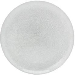 Gifi Assiette à dessert en verre strié gris argenté