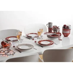 Gifi Assiette à dessert faïence motif coeur