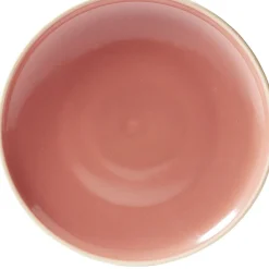 Gifi Assiette à dessert faïence Terracotta avec liseré crème