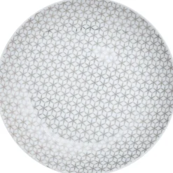 Gifi Assiette à dessert graphique blanc gris
