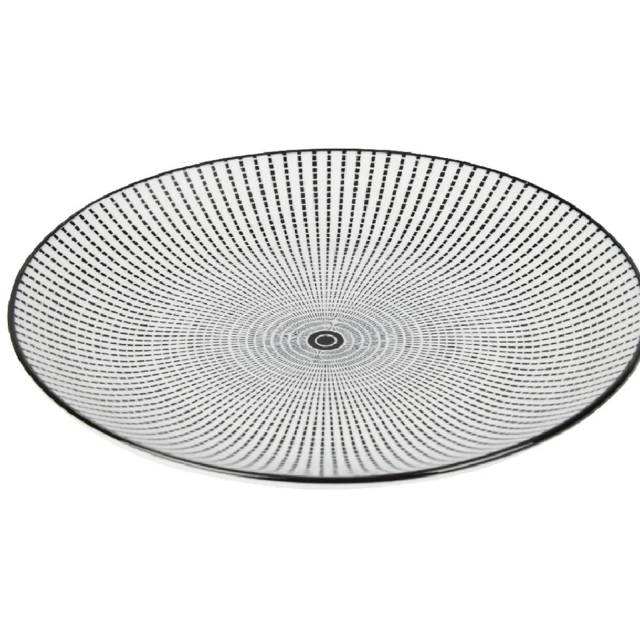 Gifi Assiette à dessert Helsinki décor noir blanc x4