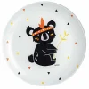 Gifi Assiette à dessert Kotipi motif Koala triangle noir et orange