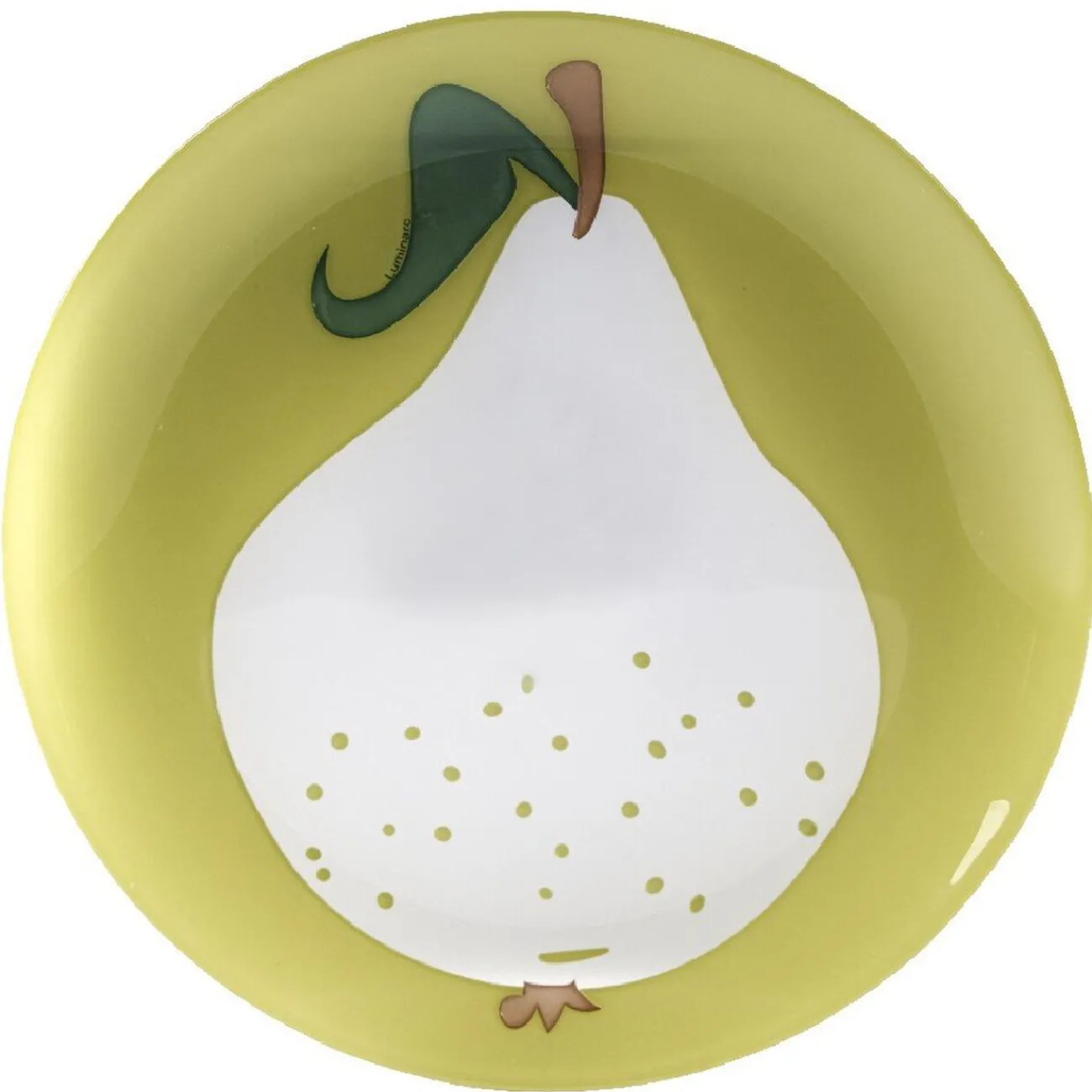 Gifi Assiette à dessert Luminarc design fruit gris vert