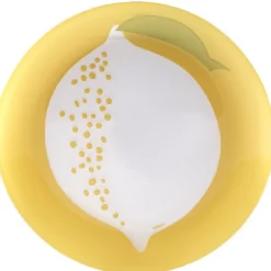 Gifi Assiette à dessert Luminarc design fruit gris jaune