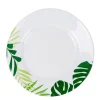 Gifi Assiette à dessert Luminarc motif feuille jungle tropical