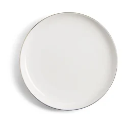 Gifi Assiette à dessert Oslo blanche bord doré Ø19cm