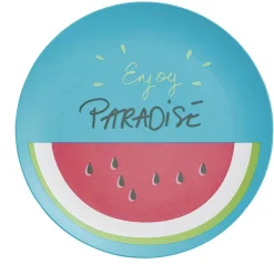 Gifi Assiette à dessert pastèque Enjoy Paradise en plastique