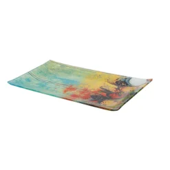 Gifi Assiette à dessert rectangulaire design épices