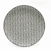 Gifi Assiette à dessert ronde blanche à motif chevron noir