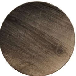 Gifi Assiette à dessert ronde décor imitation bois