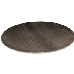 Gifi Assiette à dessert ronde décor imitation bois