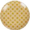 Gifi Assiette à dessert ronde rétro jaune moutarde Dolce Vita