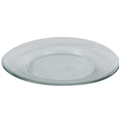 Gifi Assiette à dessert ronde transparente striée