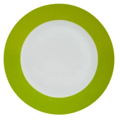 Gifi Assiette à dessert ronde verte et blanche