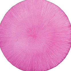 Gifi Assiette à dessert rose verre strié