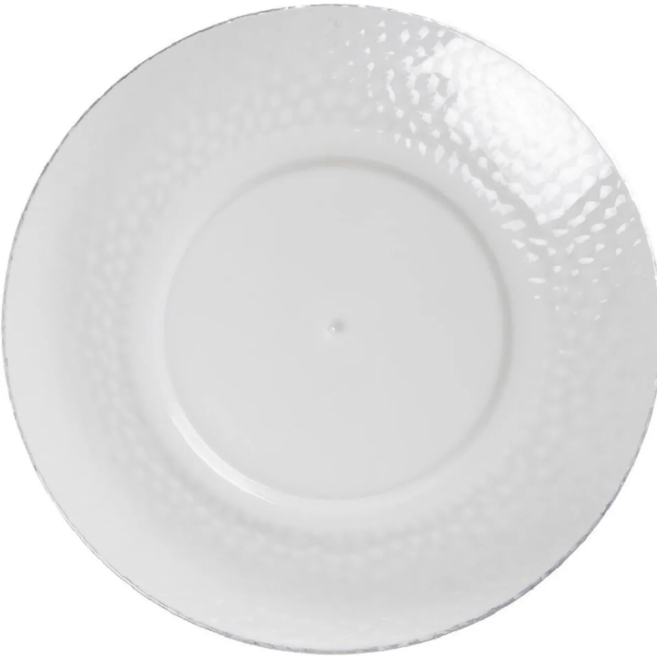 Gifi Assiette à dessert transparente martelé x4