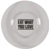 Gifi Assiette à dessert transparente design "eat what you love"
