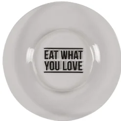 Gifi Assiette à dessert transparente design "eat what you love"