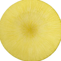 Gifi Assiette à dessert verte verre strié