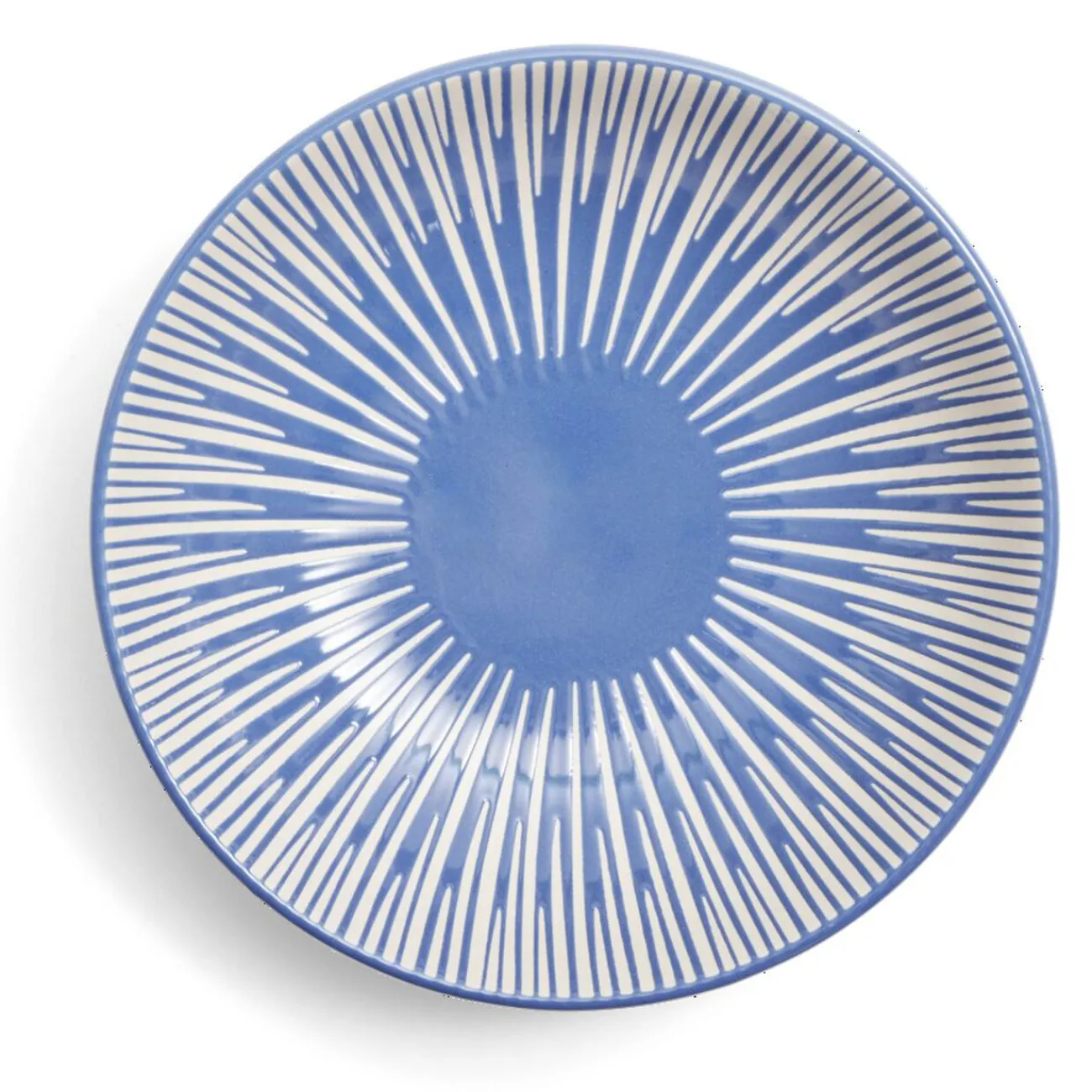 Gifi Assiette à soupe Rio faïence bleue et blanche Ø20cm