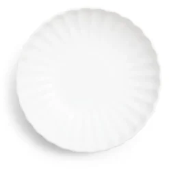 Gifi Assiette à soupe Venise rebord ondulé faïence blanc Ø20cm