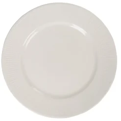 Gifi Assiette avec rebord embossé ronde plate blanche