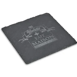 Gifi Assiette carrée ardoise "Chez Violette"