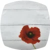 Gifi Assiette carrée plate coquelicot flower x4