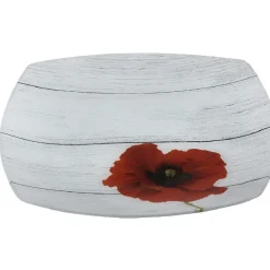 Gifi Assiette carrée plate coquelicot flower x4